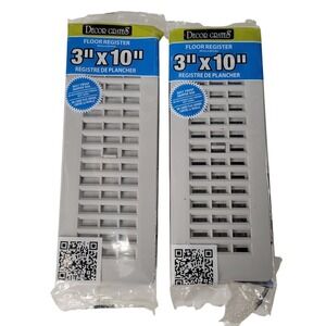 2X Decor Grates 3x10 Plastic Floor Register Vent Cover Gray PL310GY 2 Pack